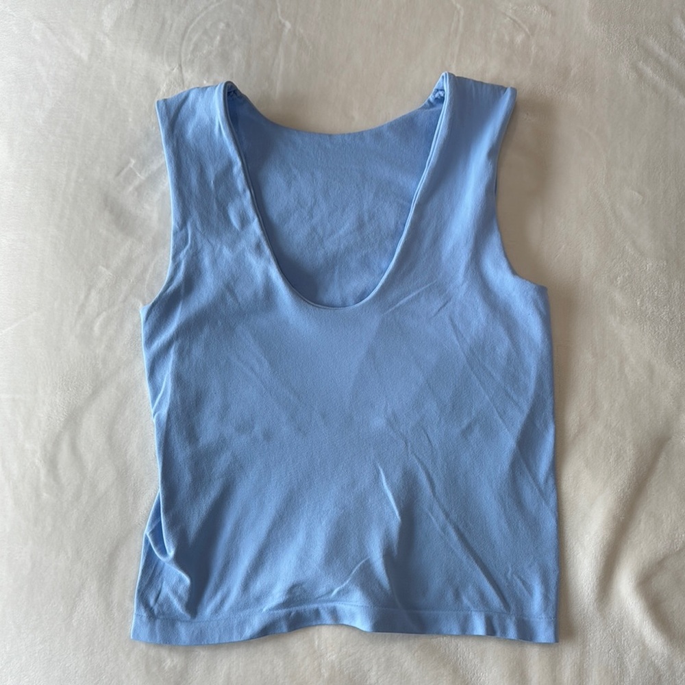 Nikibiki Blue Cropped Seamless Tank
